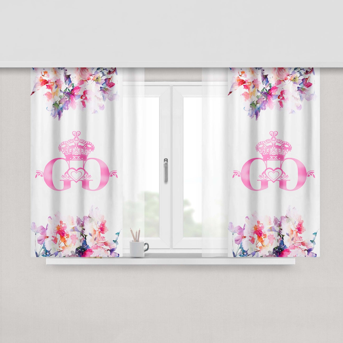 Girls Generation Snsd Logo Peach Skin Window Curtains