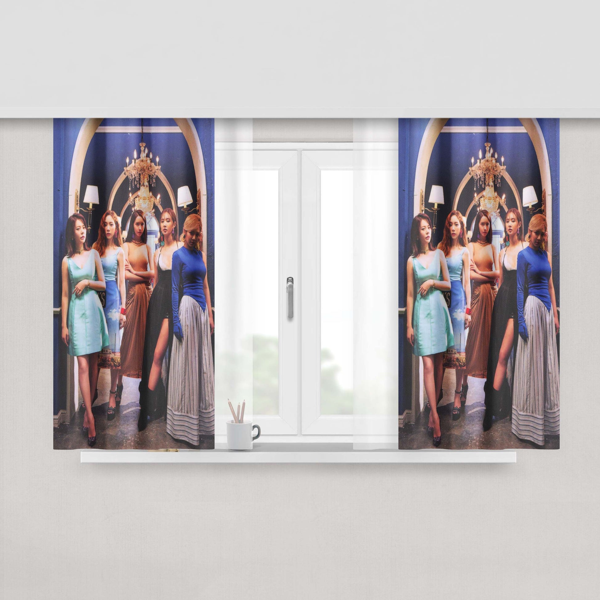 Girls Generation Snsd Oh!Gg Peach Skin Window Curtains