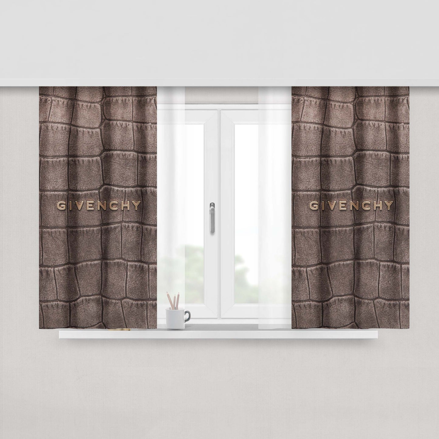 Givenchy Bag Texture Peach Skin Window Curtains