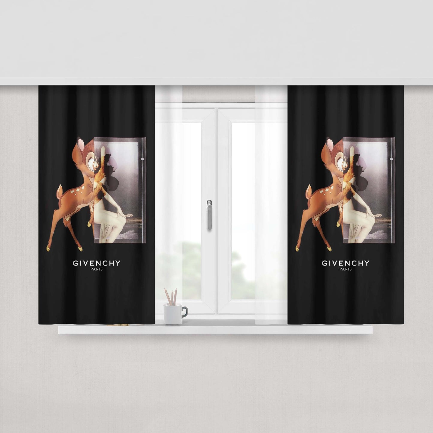 Givenchy Bambi Cuban Peach Skin Window Curtains