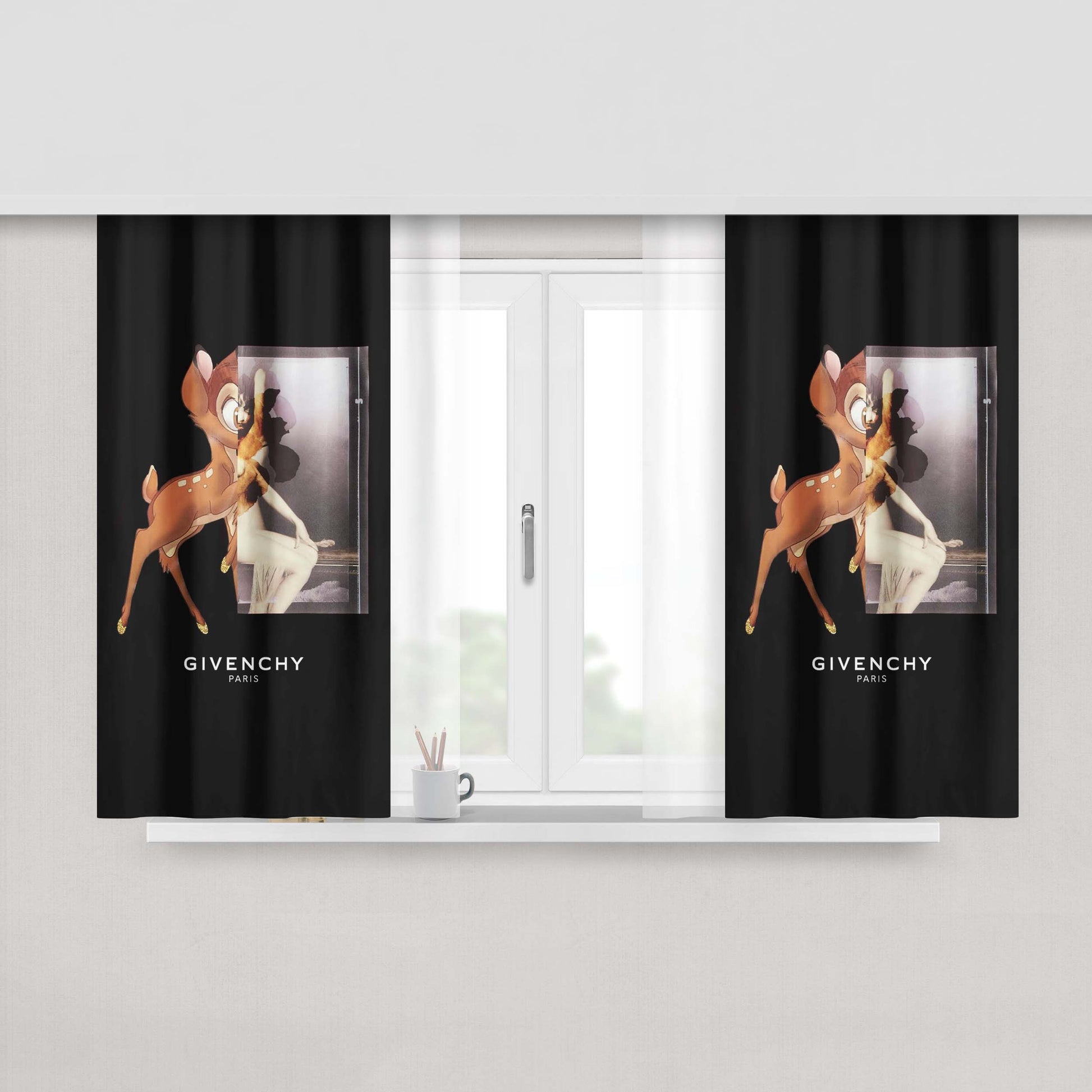 Givenchy Bambi Cuban Peach Skin Window Curtains
