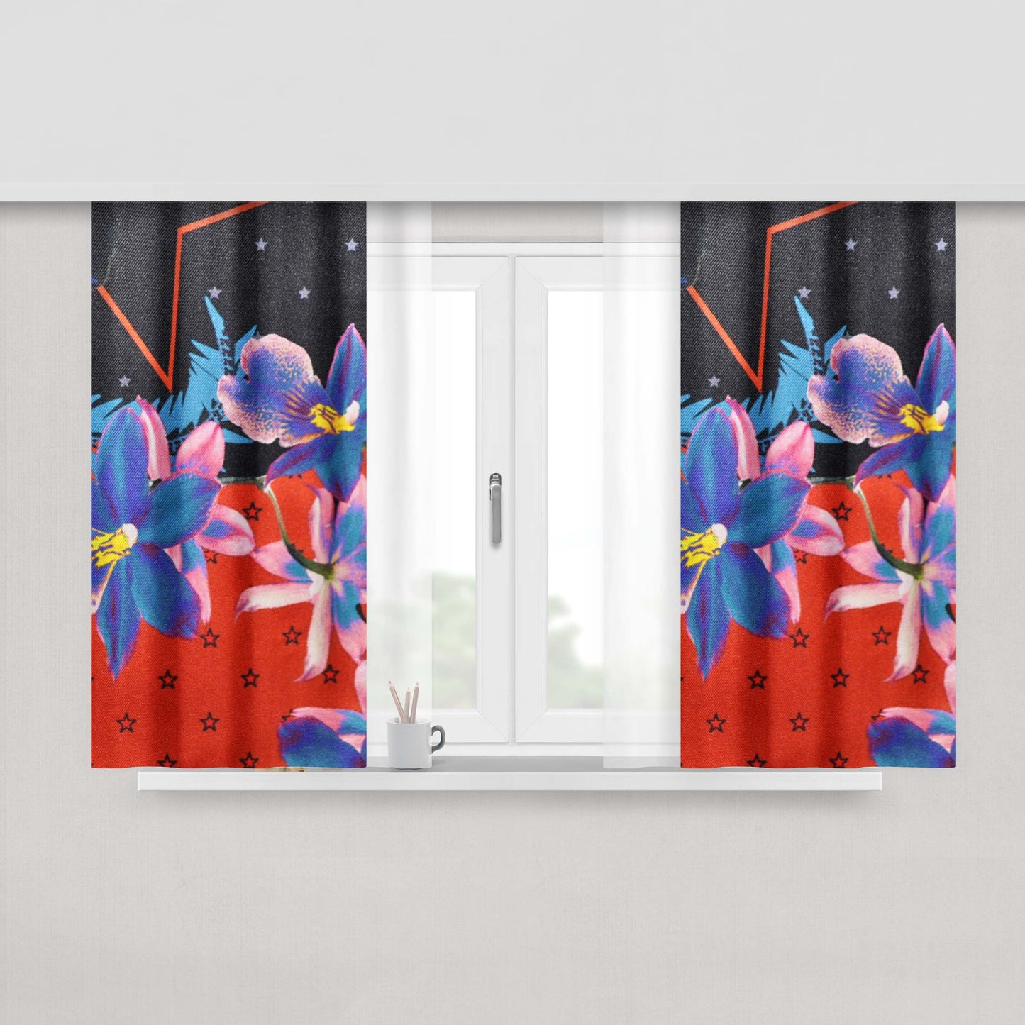 Givenchy Scarf Red Star Peach Skin Window Curtains
