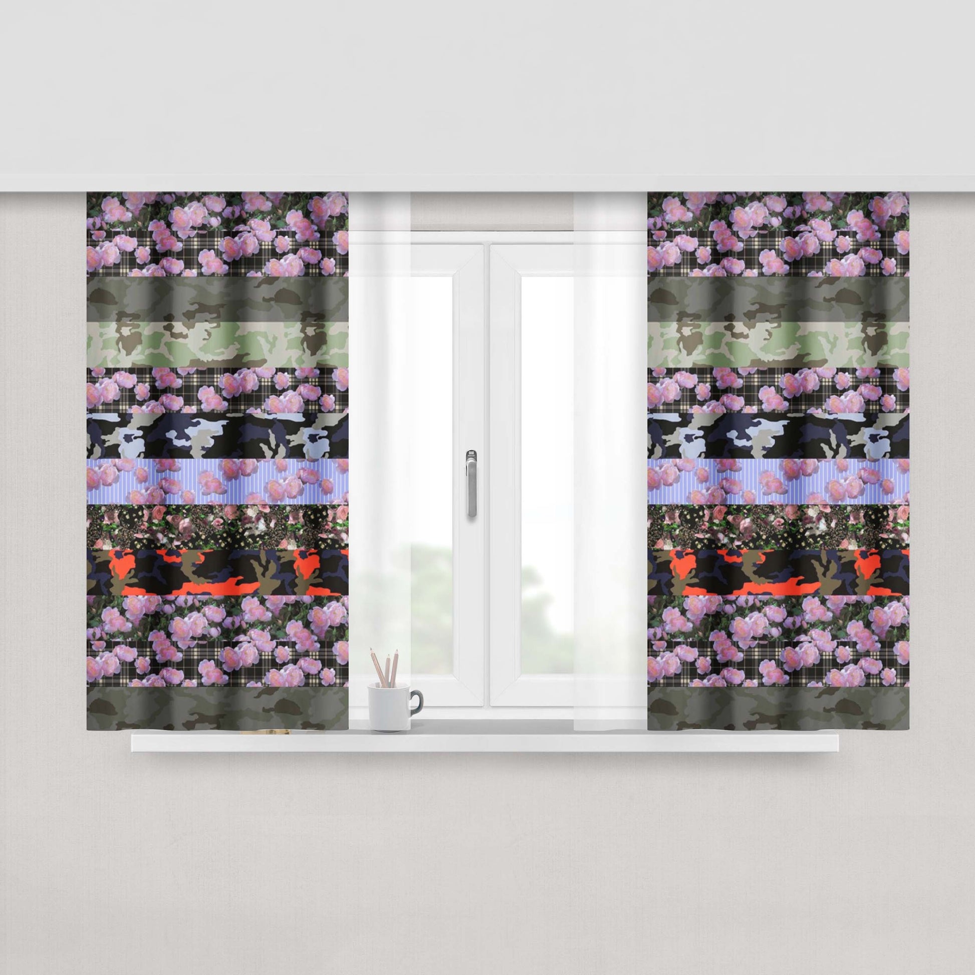 Givenchy Spring Flower Peach Skin Window Curtains