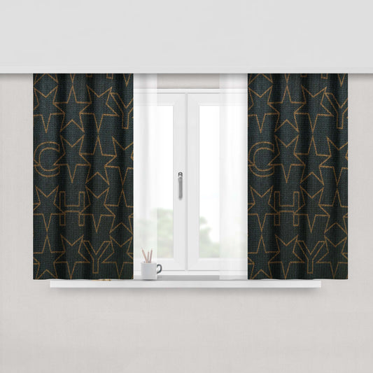 Givenchy Star Sweater Texture Peach Skin Window Curtains