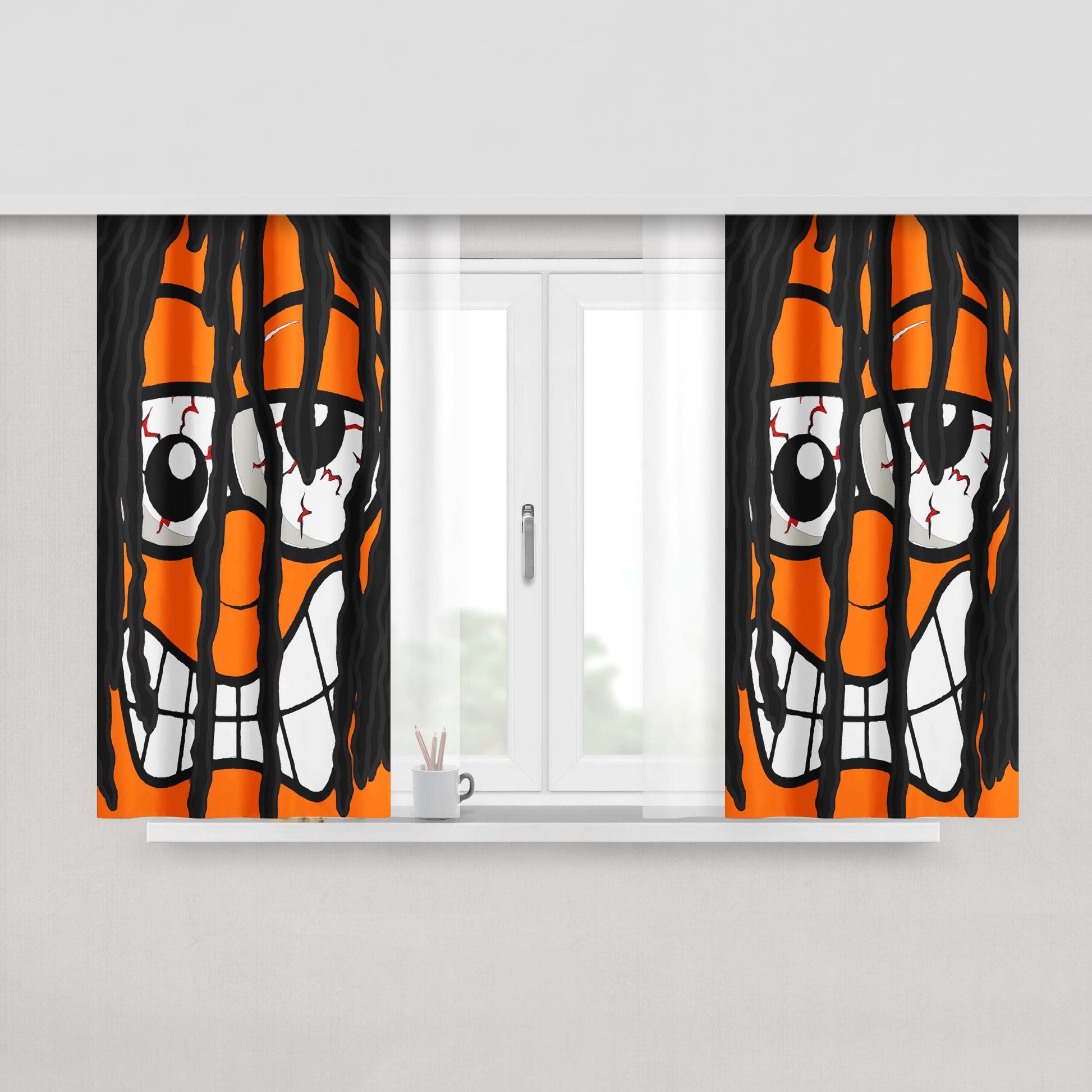 Gloman Peach Skin Window Curtains