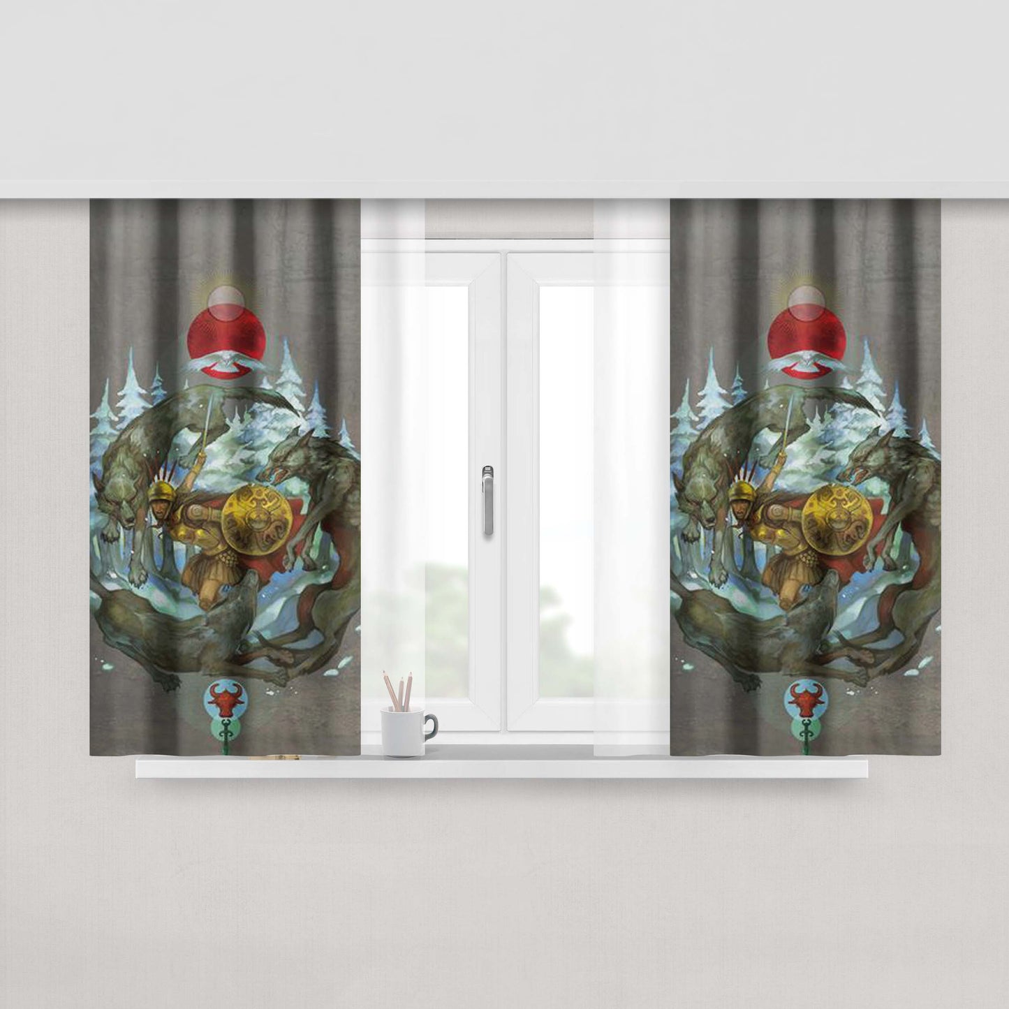 Glorantha The Comingp Storm Peach Skin Window Curtains