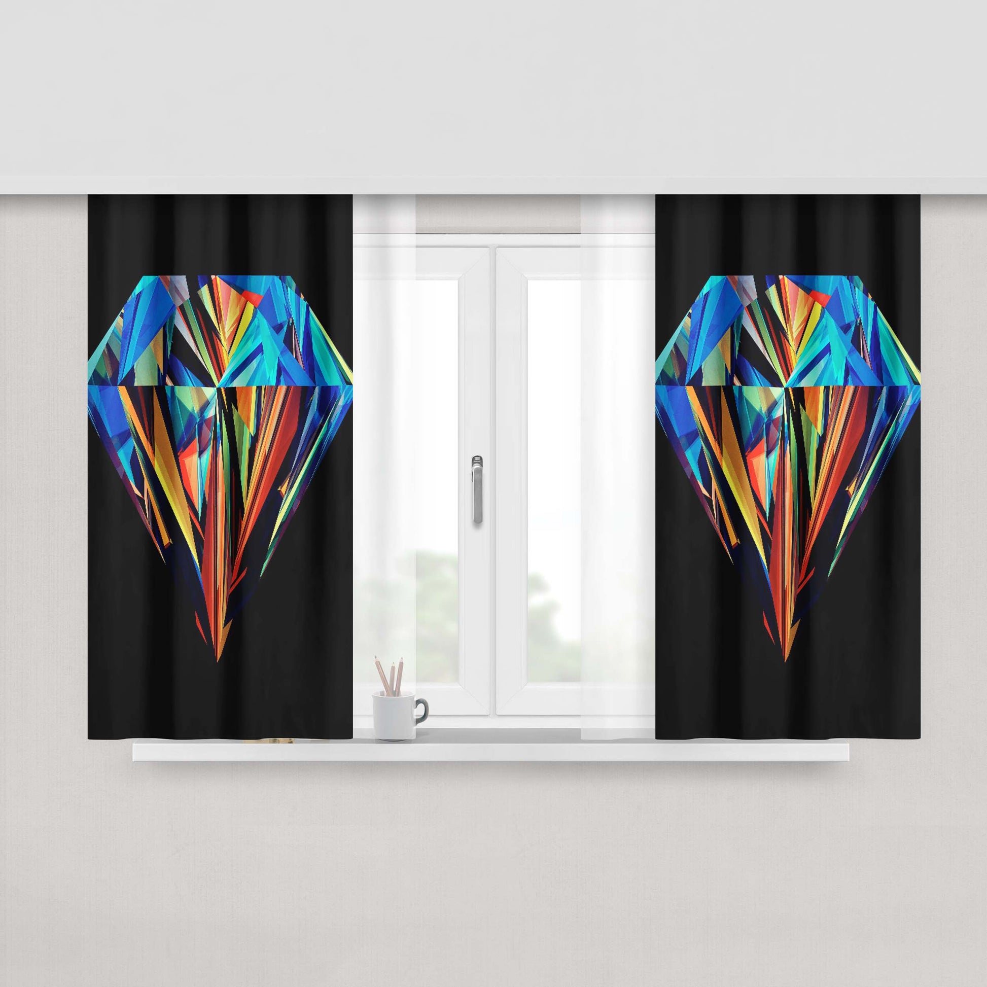 Glossy Diamond Supply Peach Skin Window Curtains
