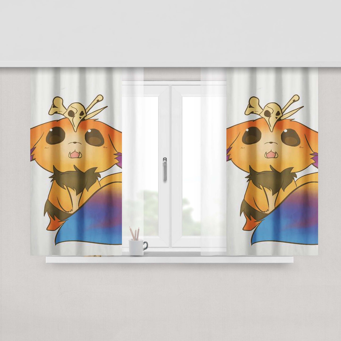 Gnar League Of Legends Peach Skin Window Curtains