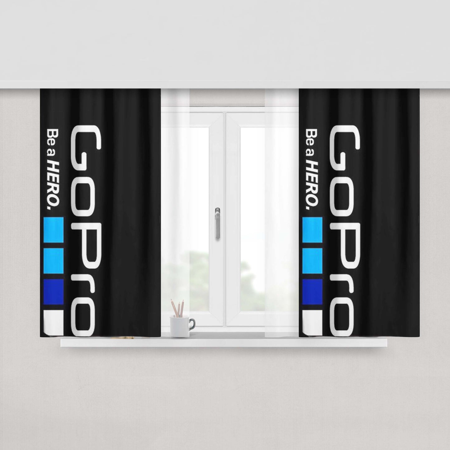 Go Pro Header Peach Skin Window Curtains