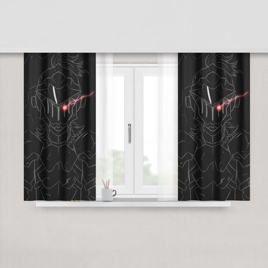 Goblin Slayer Black Peach Skin Window Curtains