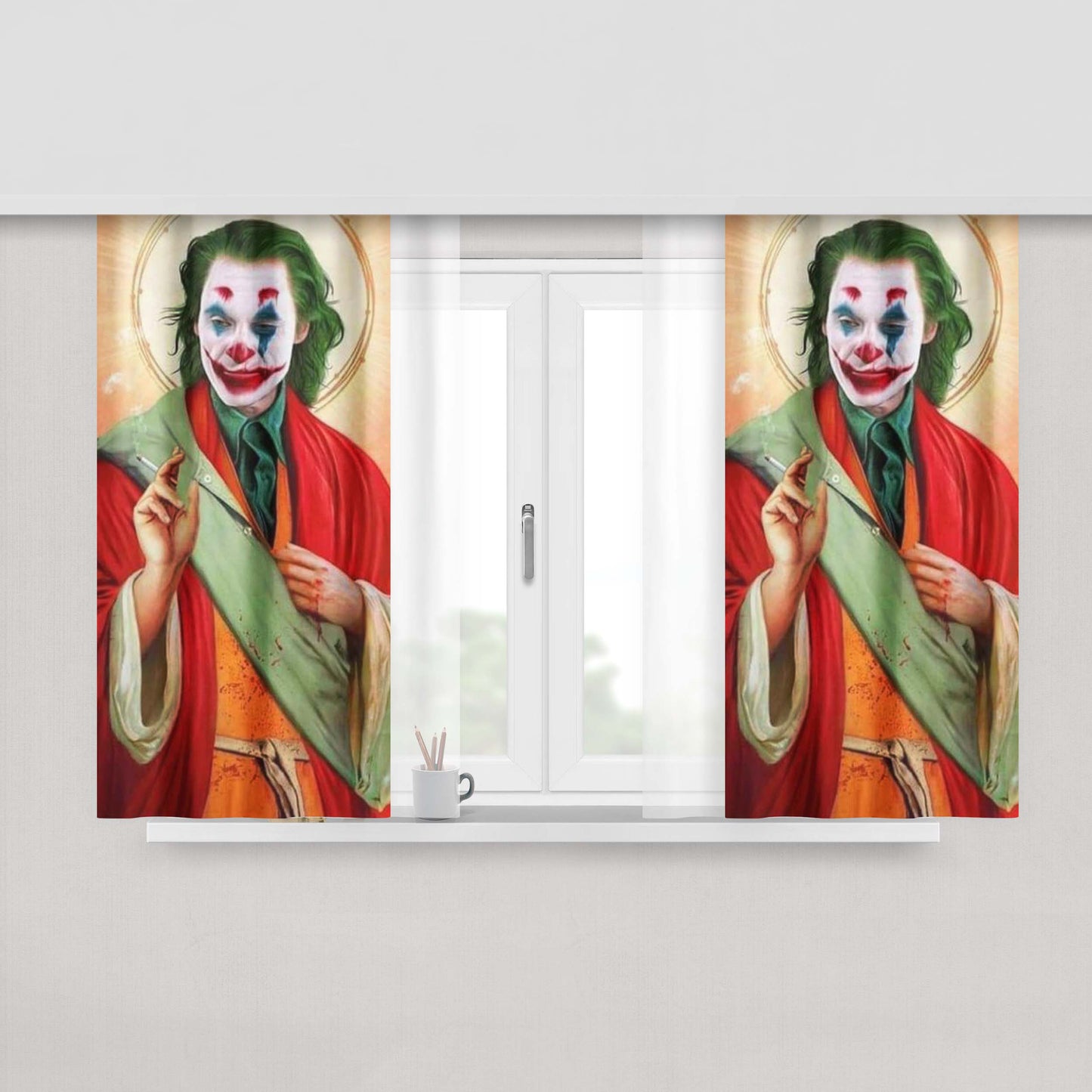 God Joker Chill No Strees Peach Skin Window Curtains