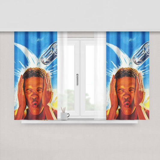 God Must Be Crazy Movie Peach Skin Window Curtains