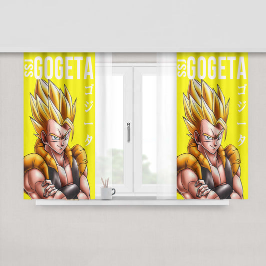 Gogeta Dragon Peach Skin Window Curtains
