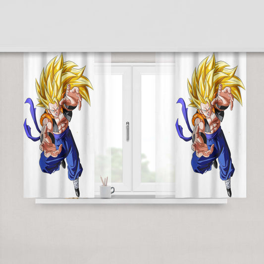 Gogeta Ssj3 Dragon Ball Z Peach Skin Window Curtains
