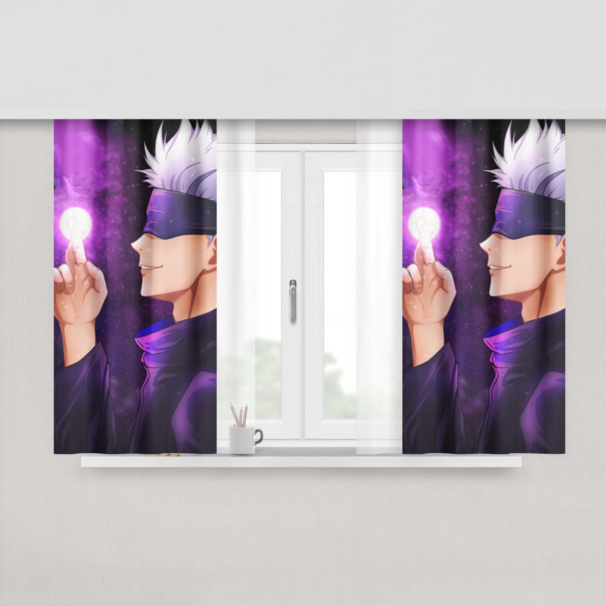 Gojou Satoru Jujutsu Kaisen Peach Skin Window Curtains