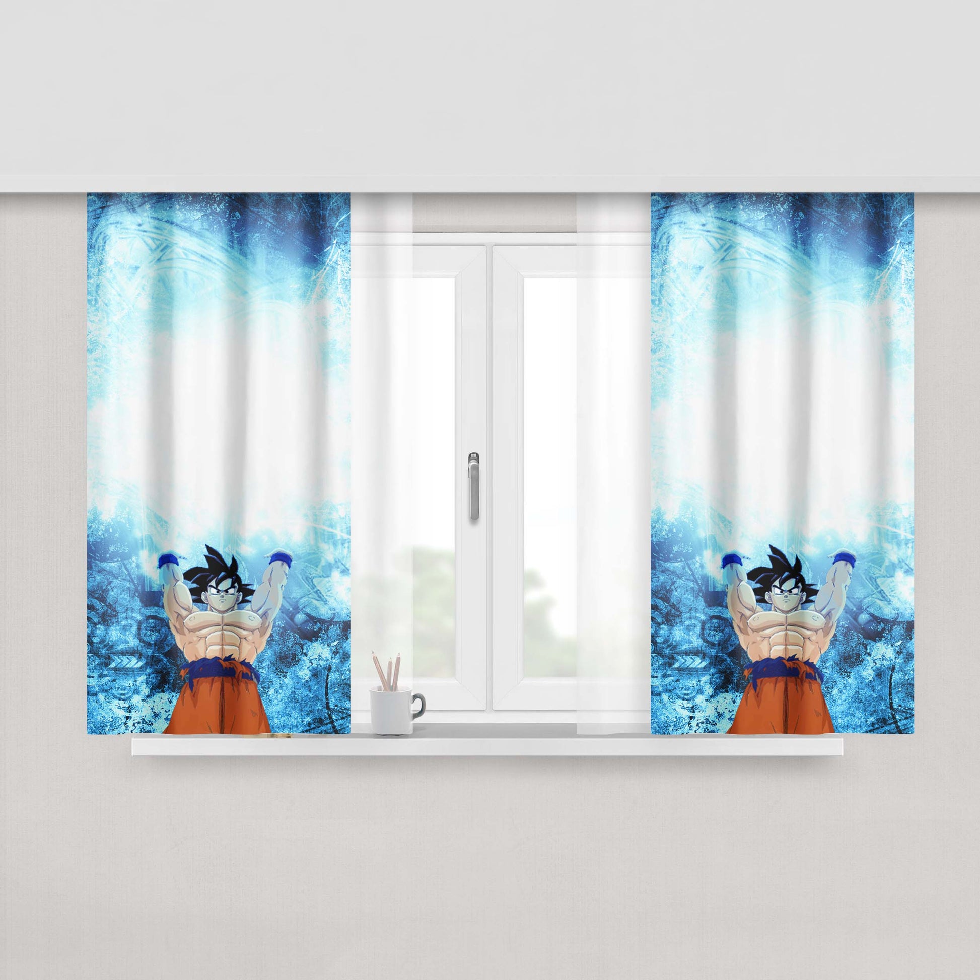 Goku Dragon Ball Z Peach Skin Window Curtains