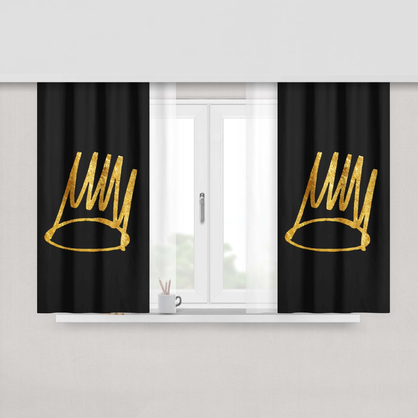 Gold J Cole Throne Peach Skin Window Curtains