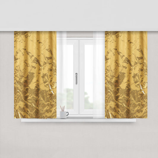 Golden Paper Gold Texture Peach Skin Window Curtains