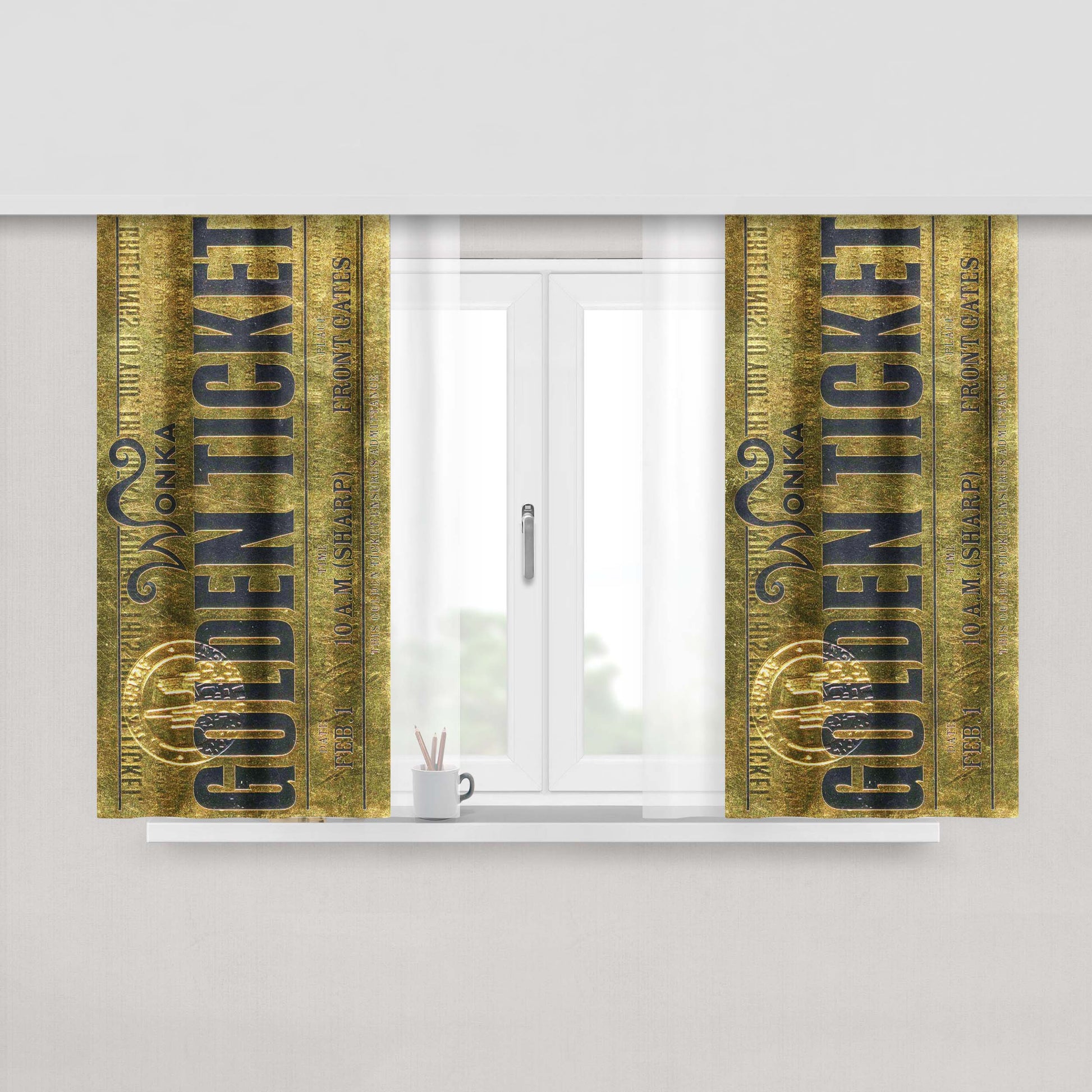Golden Ticket Peach Skin Window Curtains