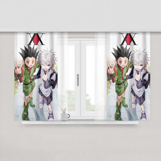 Gon X Killua Hunter X Hunter Peach Skin Window Curtains