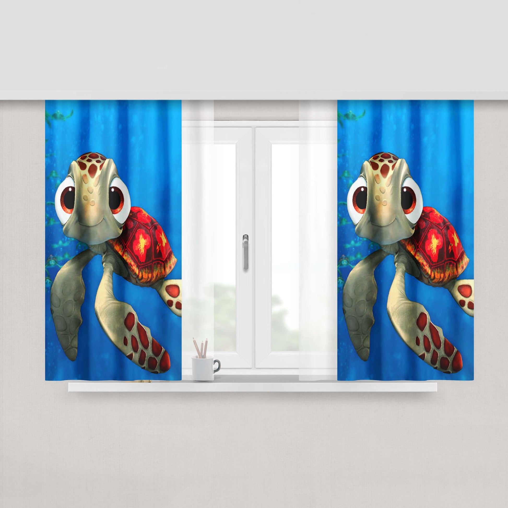 Good Morning Friend Funny Peach Skin Window Curtains