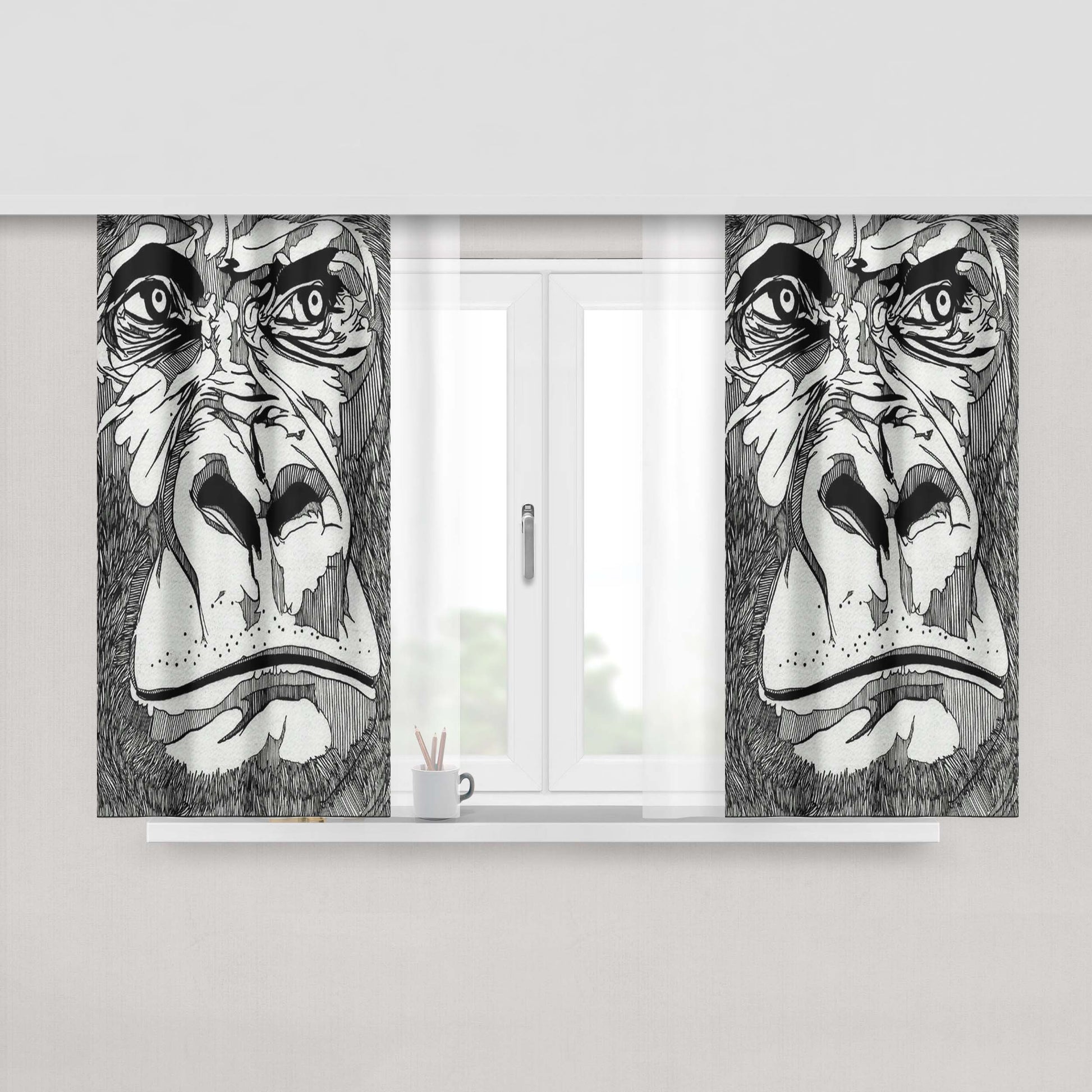 Gorilla Glass Peach Skin Window Curtains