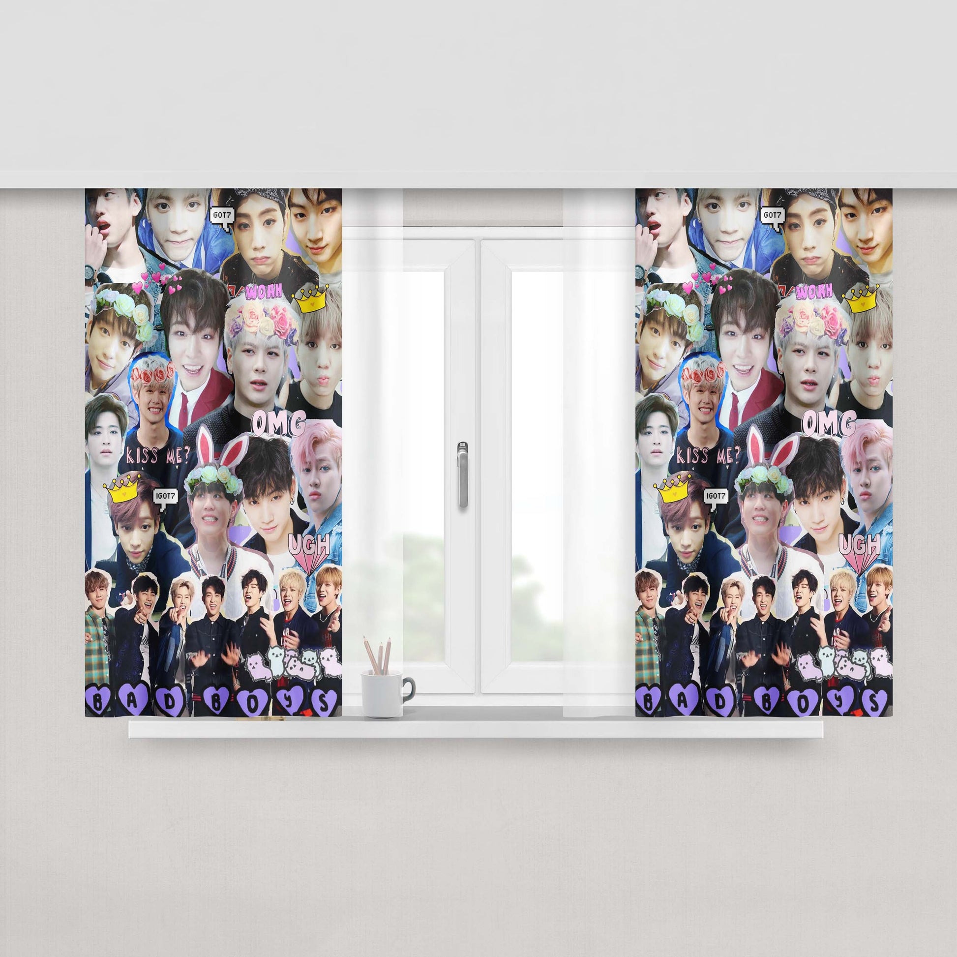 Got7 Just Right Peach Skin Window Curtains