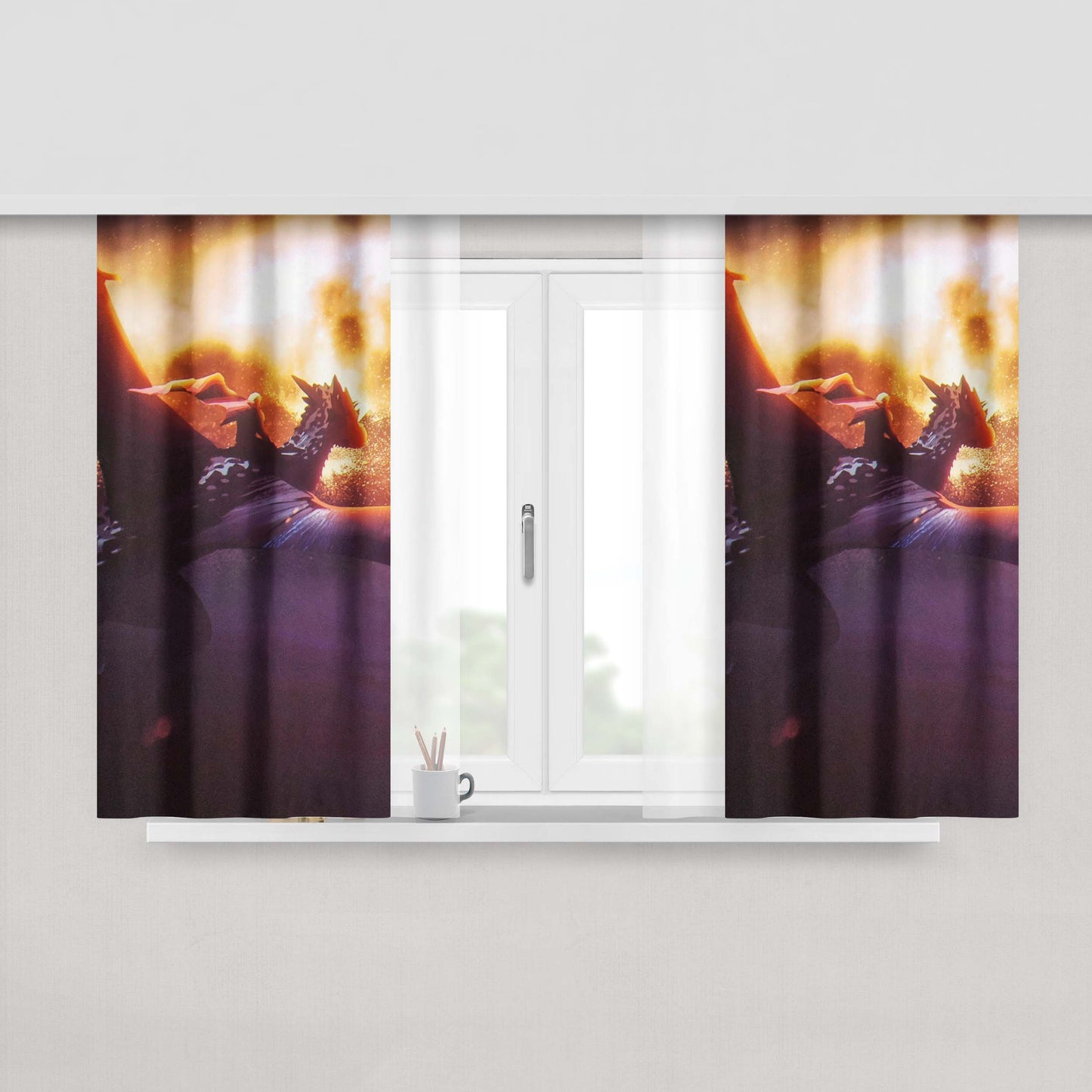Got Fandom Peach Skin Window Curtains