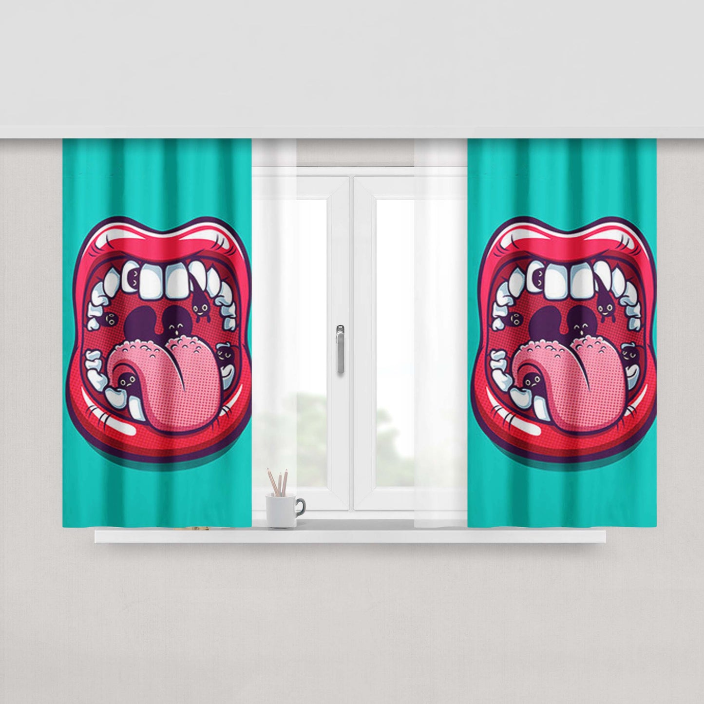 Got Game Of Throne Final Paint Style Peach Skin Window Curtains