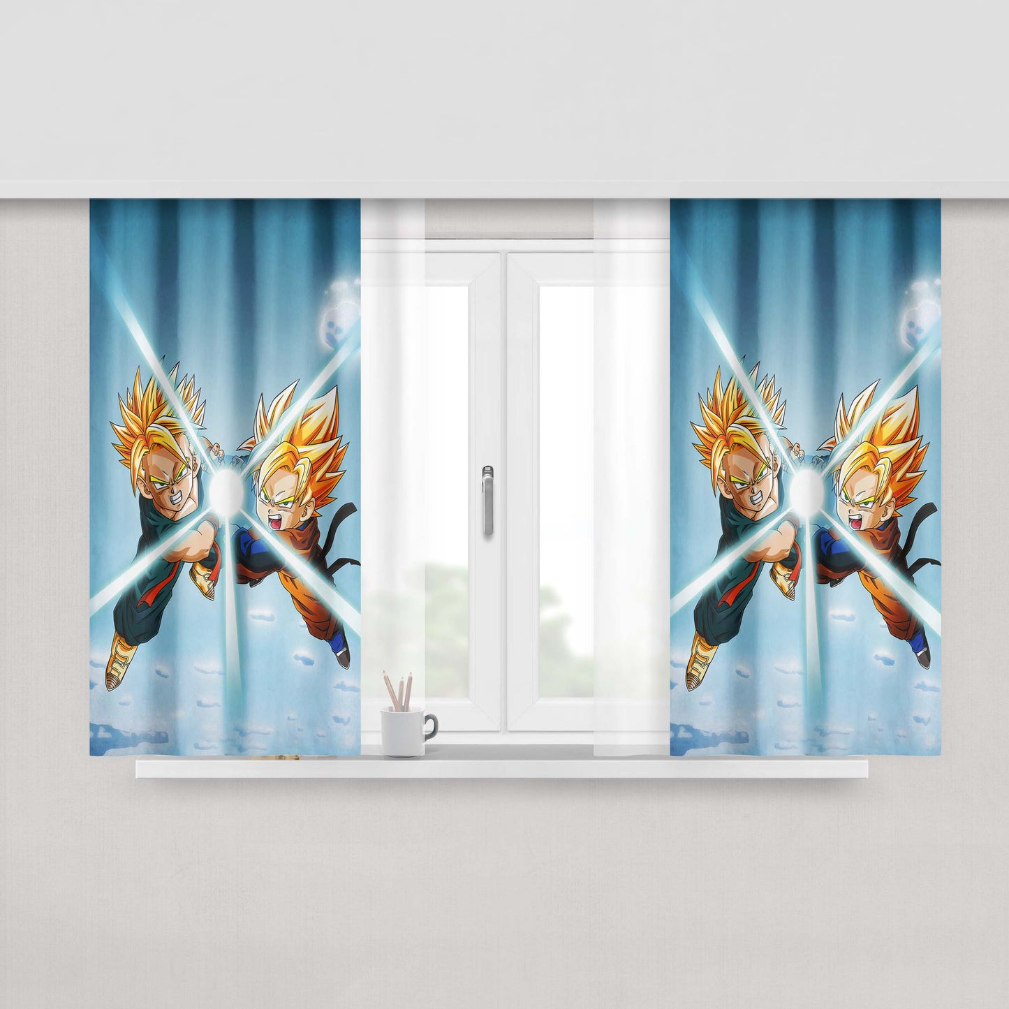 Goten Dragonball Peach Skin Window Curtains