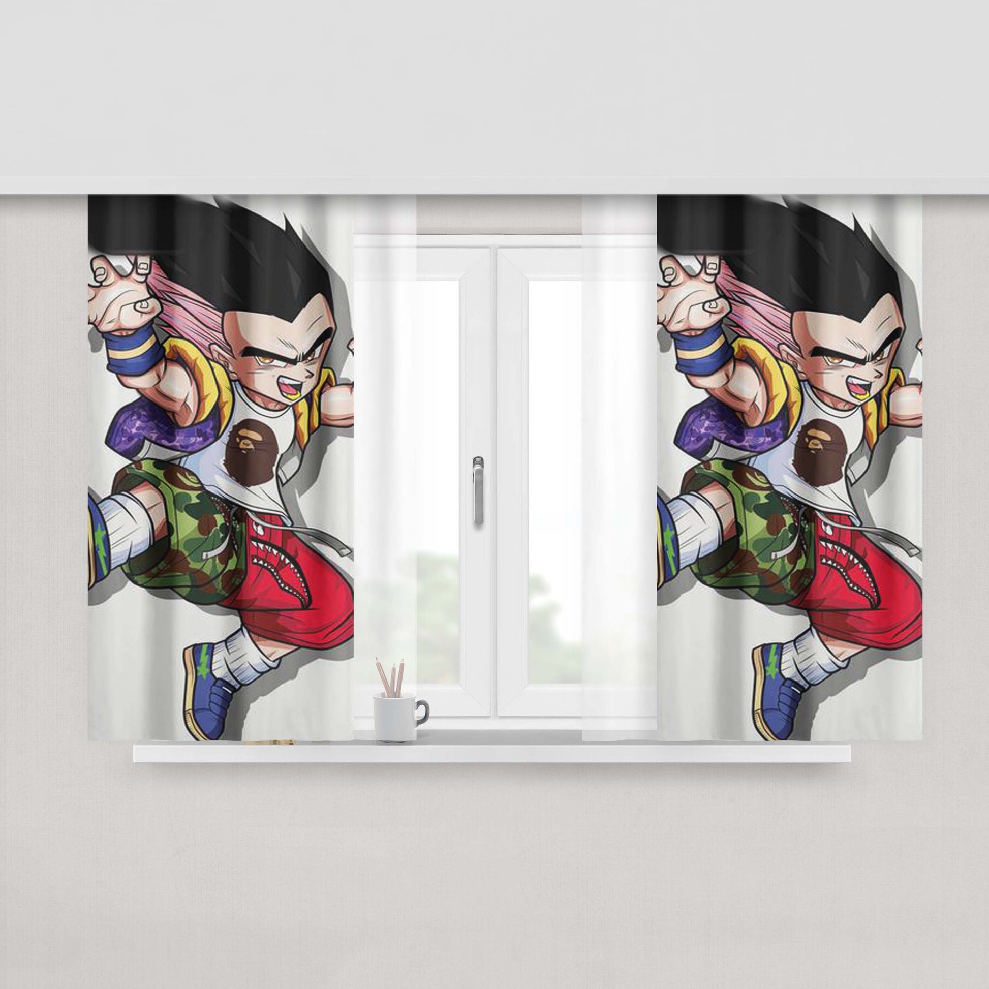 Gotenks X Bape Peach Skin Window Curtains