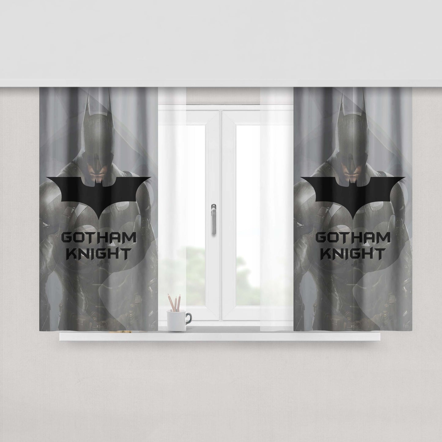 Gotham Knight Batman Peach Skin Window Curtains