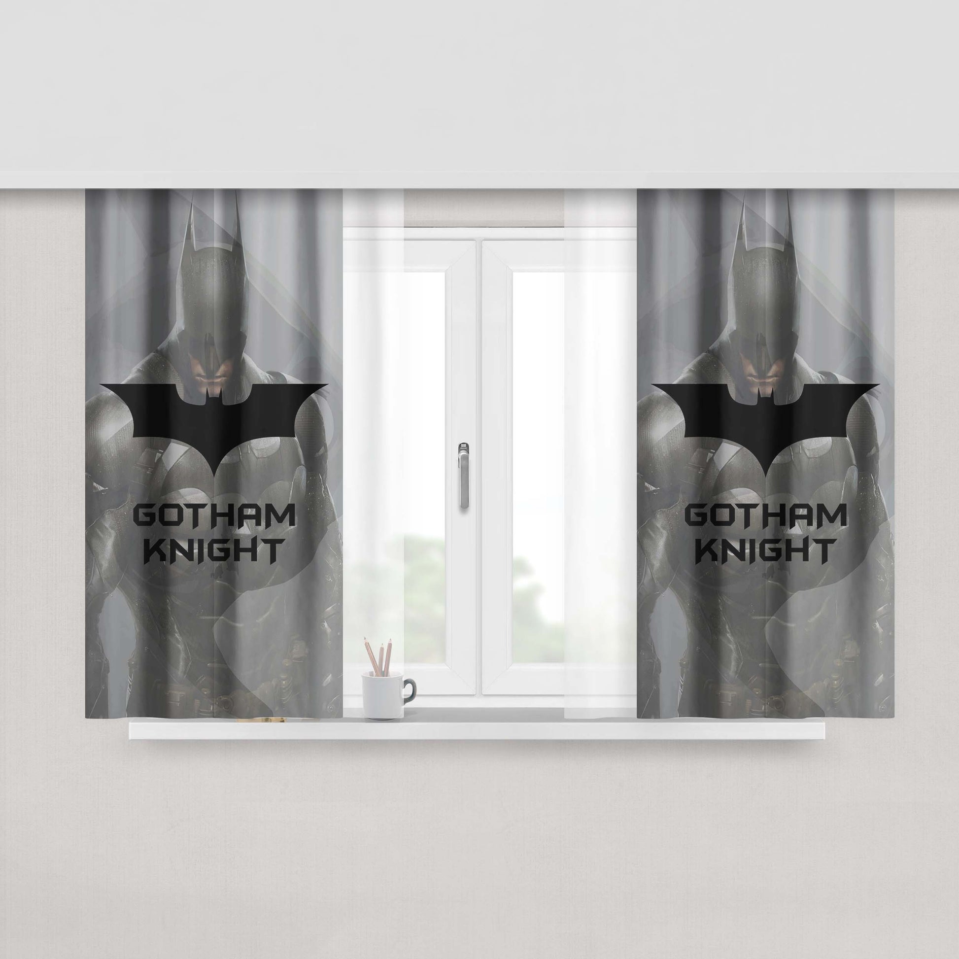 Gotham Knight Batman Peach Skin Window Curtains