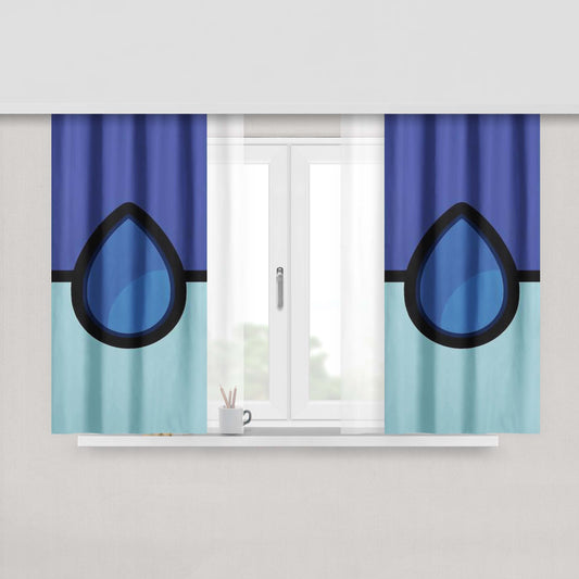 Gotta Catch Gem All Lapis Peach Skin Window Curtains