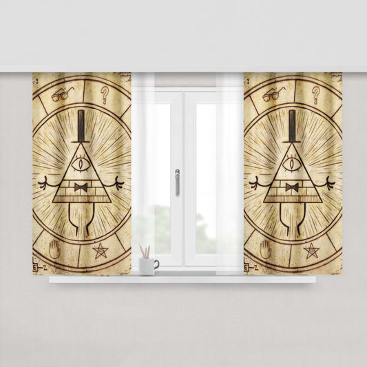 Grafity Falls Peach Skin Window Curtains