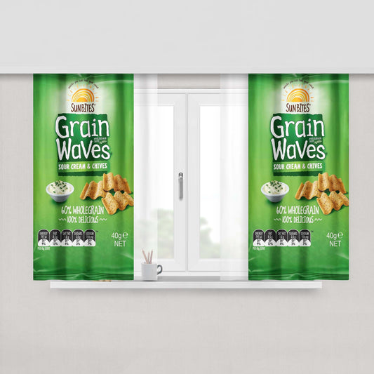 Grain Waves Sour Cream And Chives Peach Skin Window Curtains
