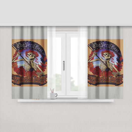 Grateful Dead Very Best Of Peach Skin Window Curtains