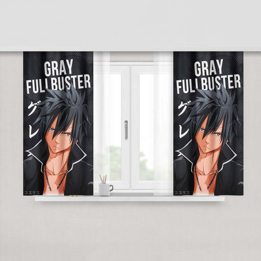 Gray Fullbuster Fairy Tail Peach Skin Window Curtains