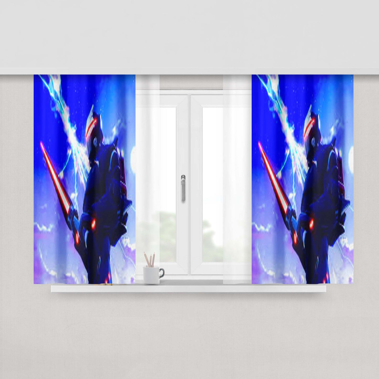 Great Omega Fortnite Battle Royale Peach Skin Window Curtains