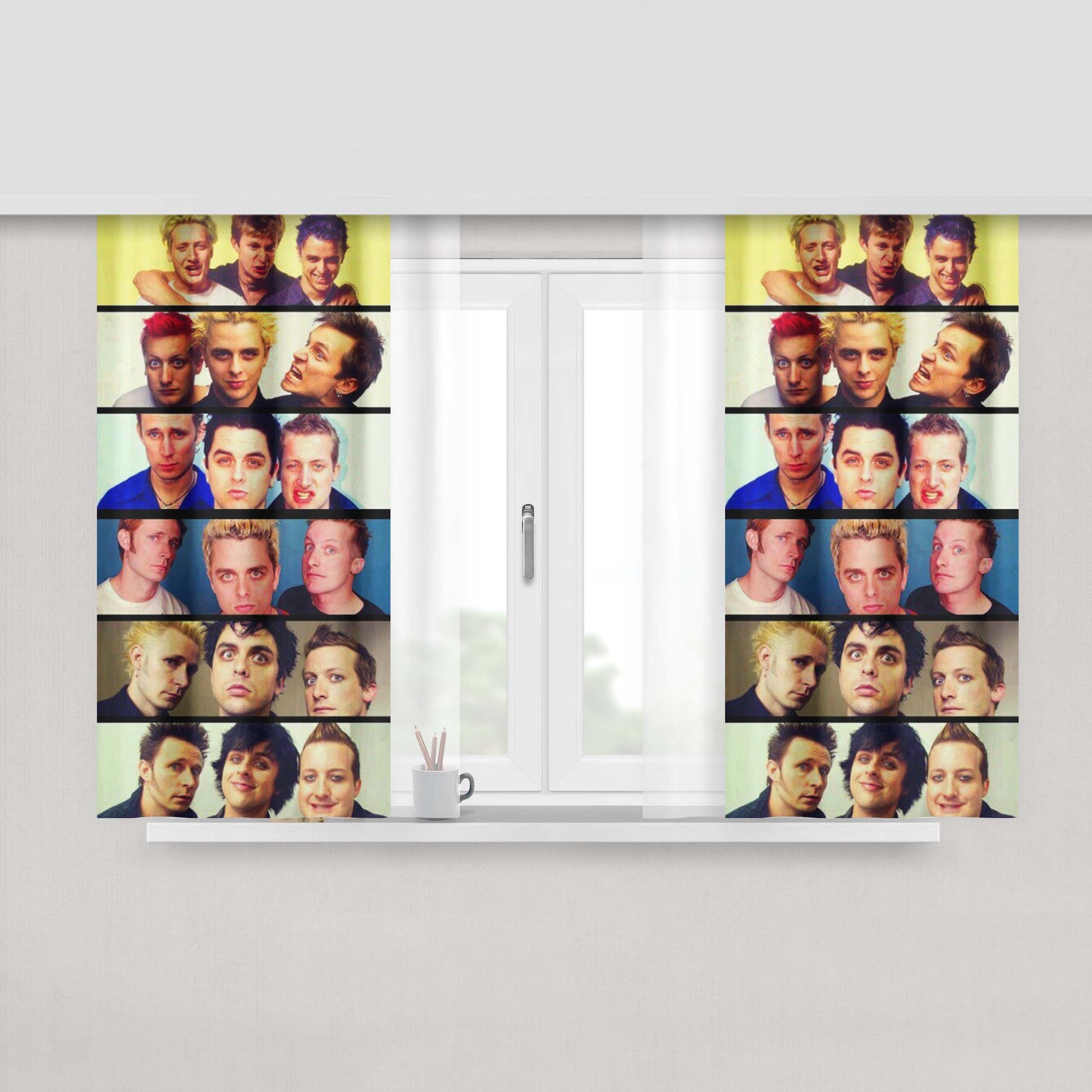 Greenday Logo Peach Skin Window Curtains