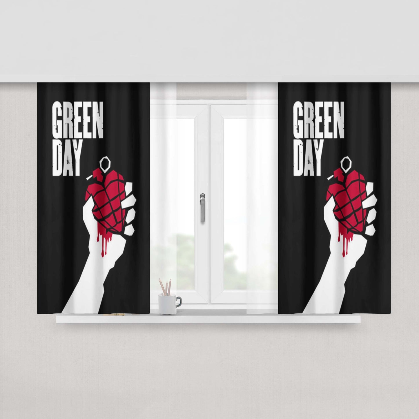 Greenday Peach Skin Window Curtains