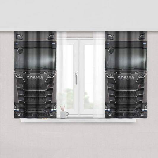 Grey Iphone Retro Edition Peach Skin Window Curtains