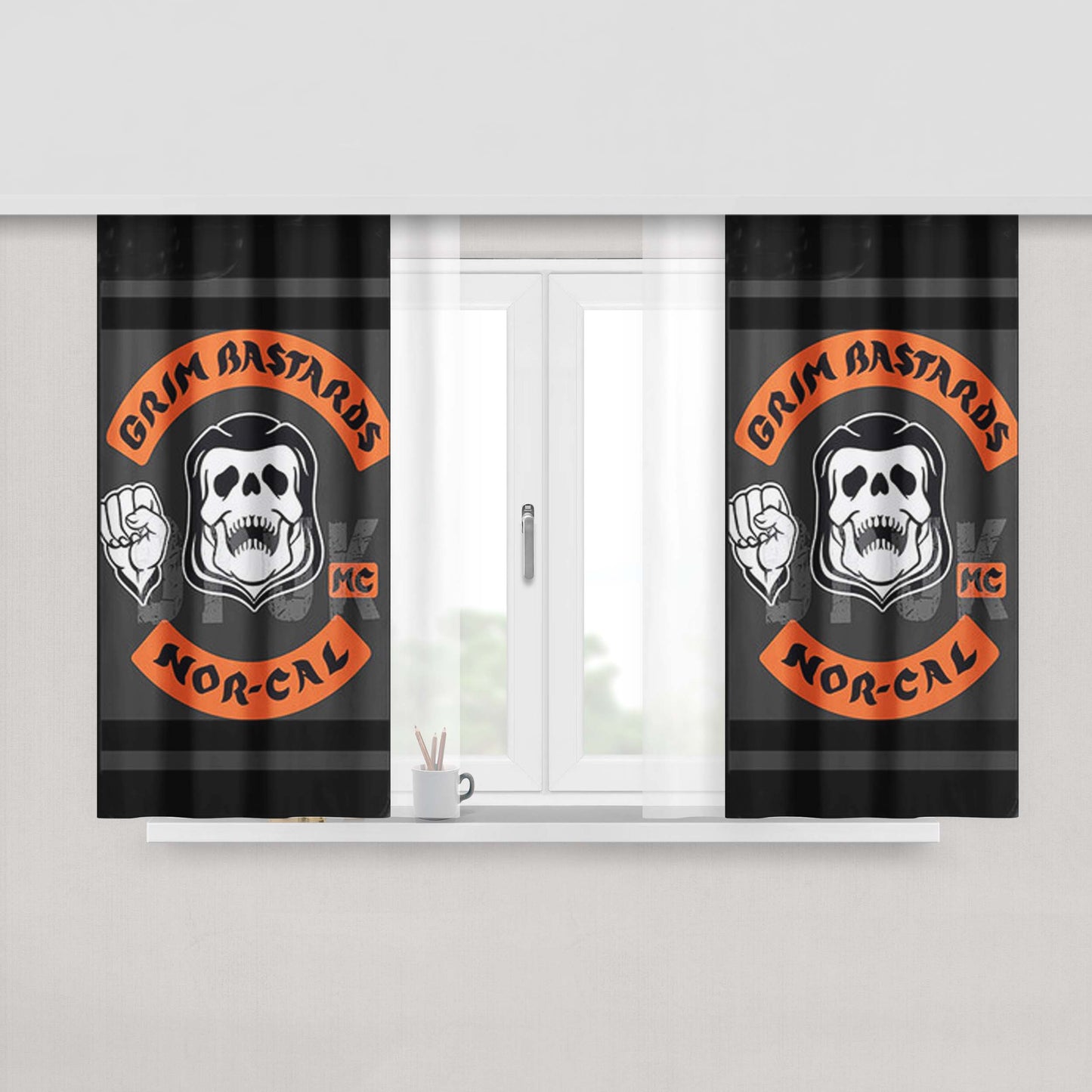 Grim Bastards Dpuk Peach Skin Window Curtains