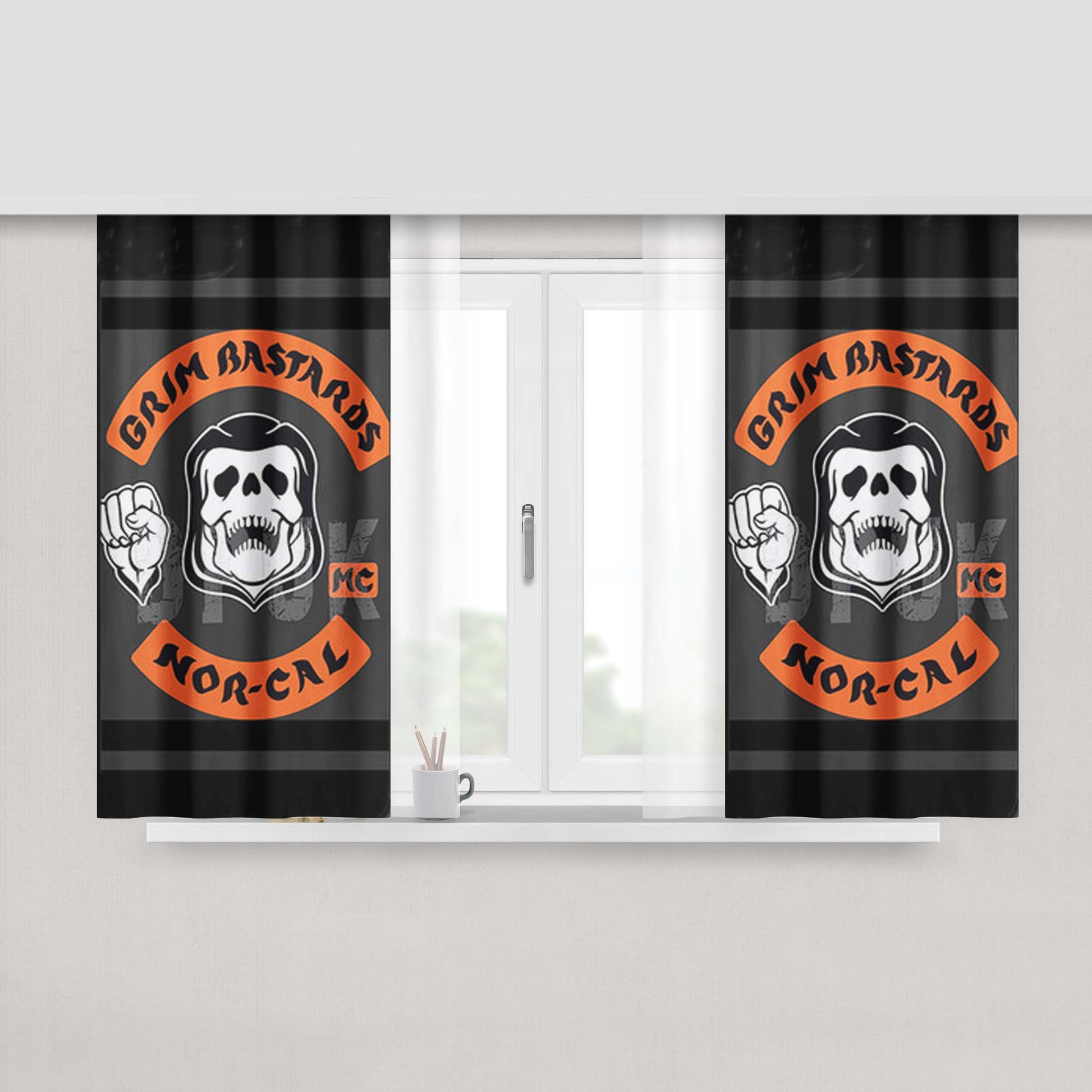 Grim Bastards Dpuk Peach Skin Window Curtains