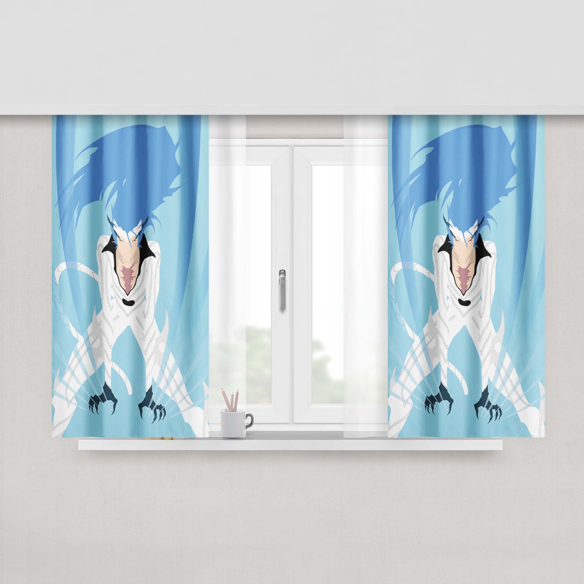 Grimmjow Jaegerjaquez Bleach Peach Skin Window Curtains