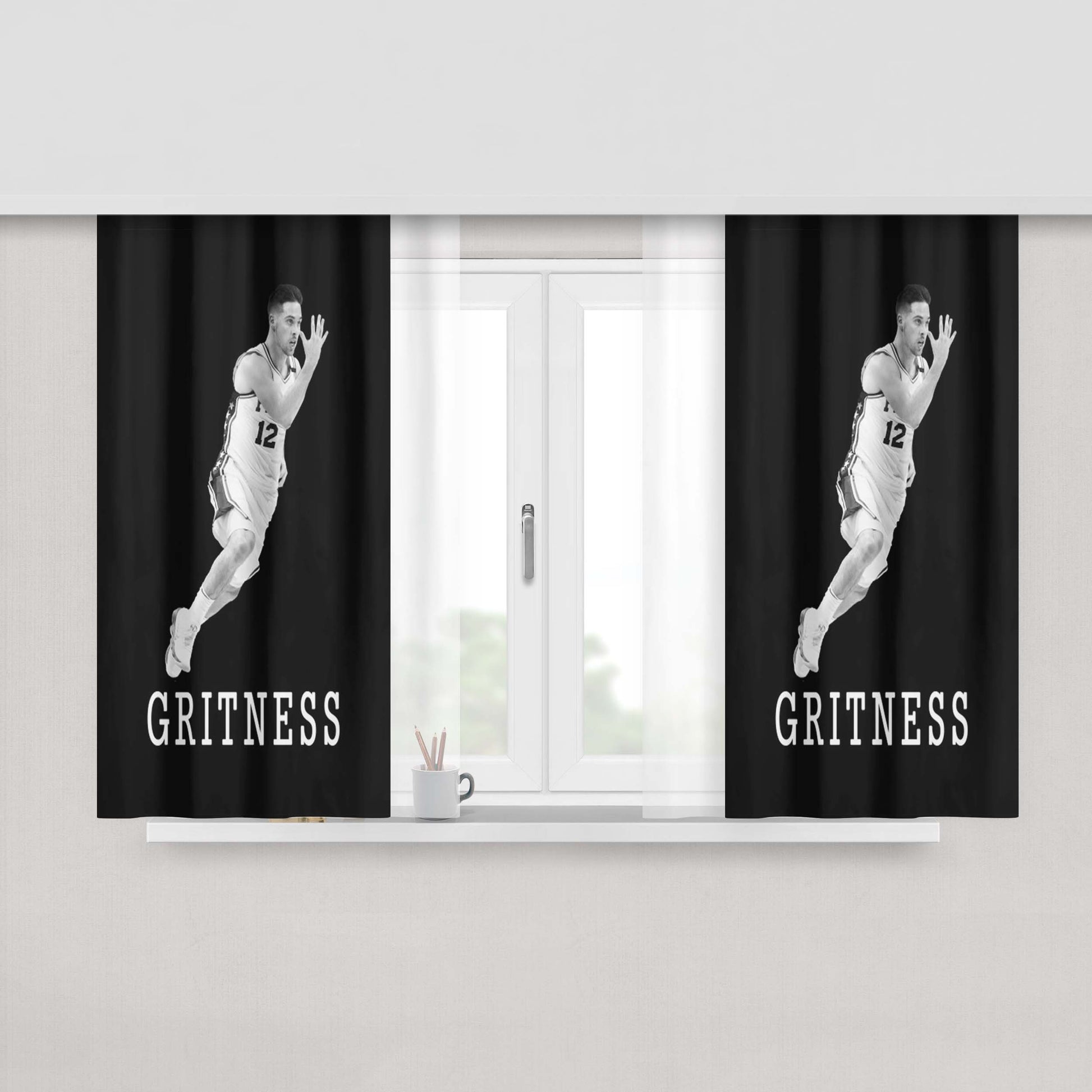 Gritness V2 Peach Skin Window Curtains
