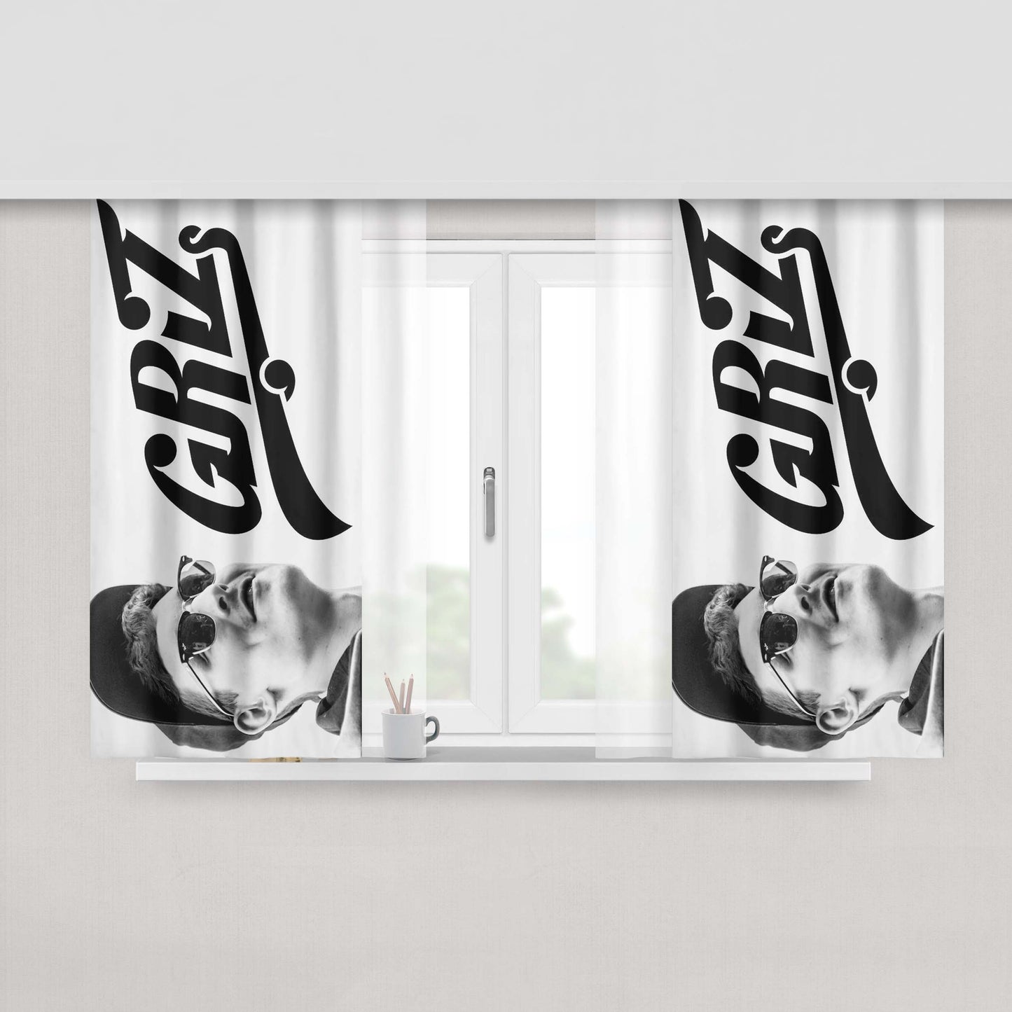 Griz Peach Skin Window Curtains