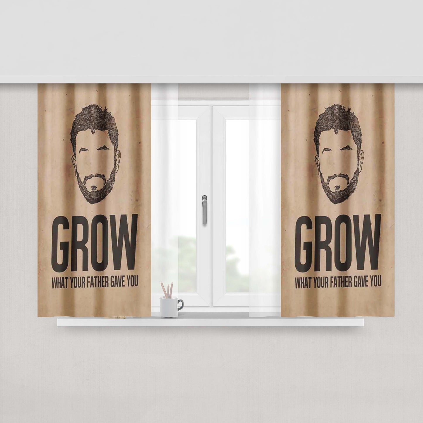 Grow What Your Father Gave You Quotes Peach Skin Window Curtains