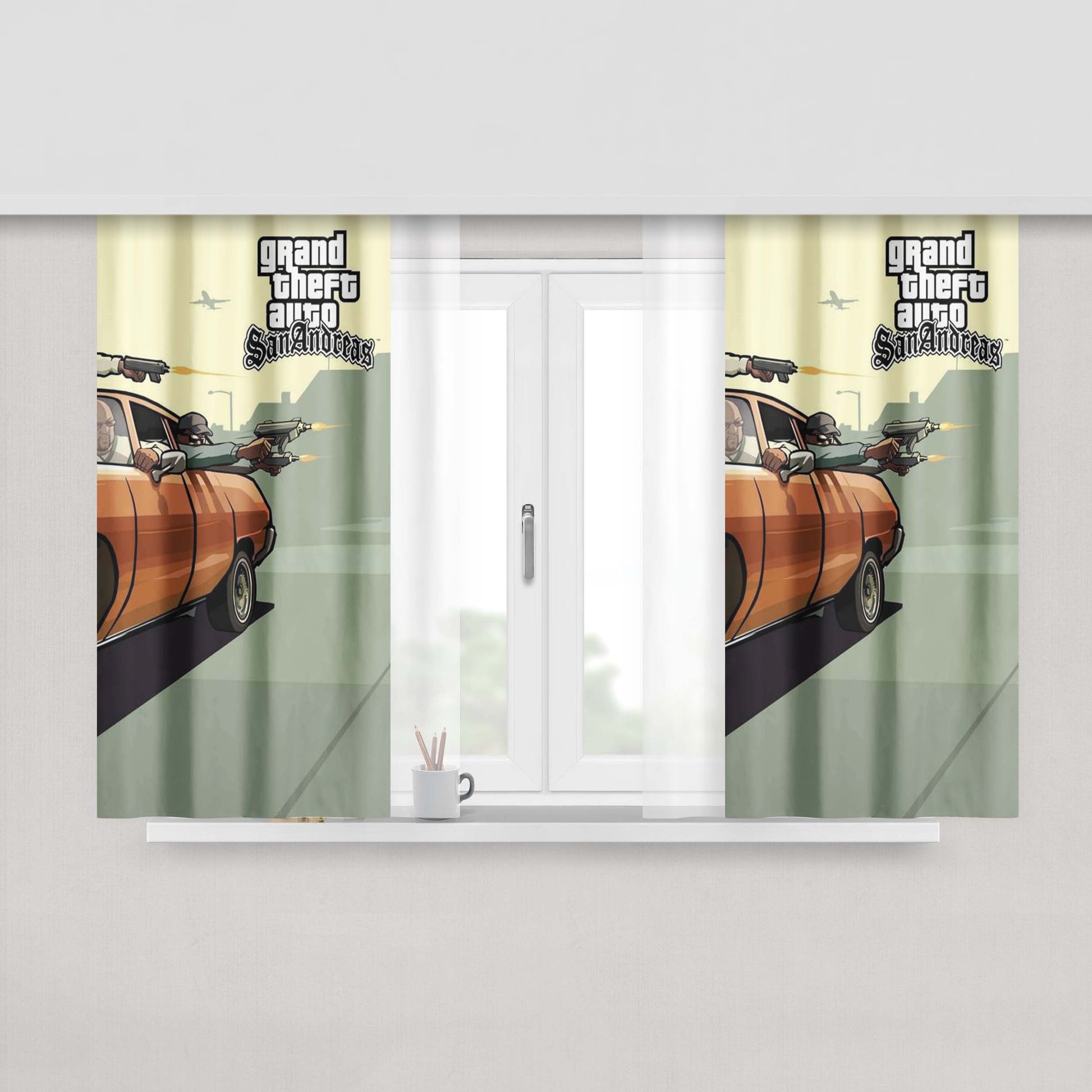Gta San Andreas Peach Skin Window Curtains
