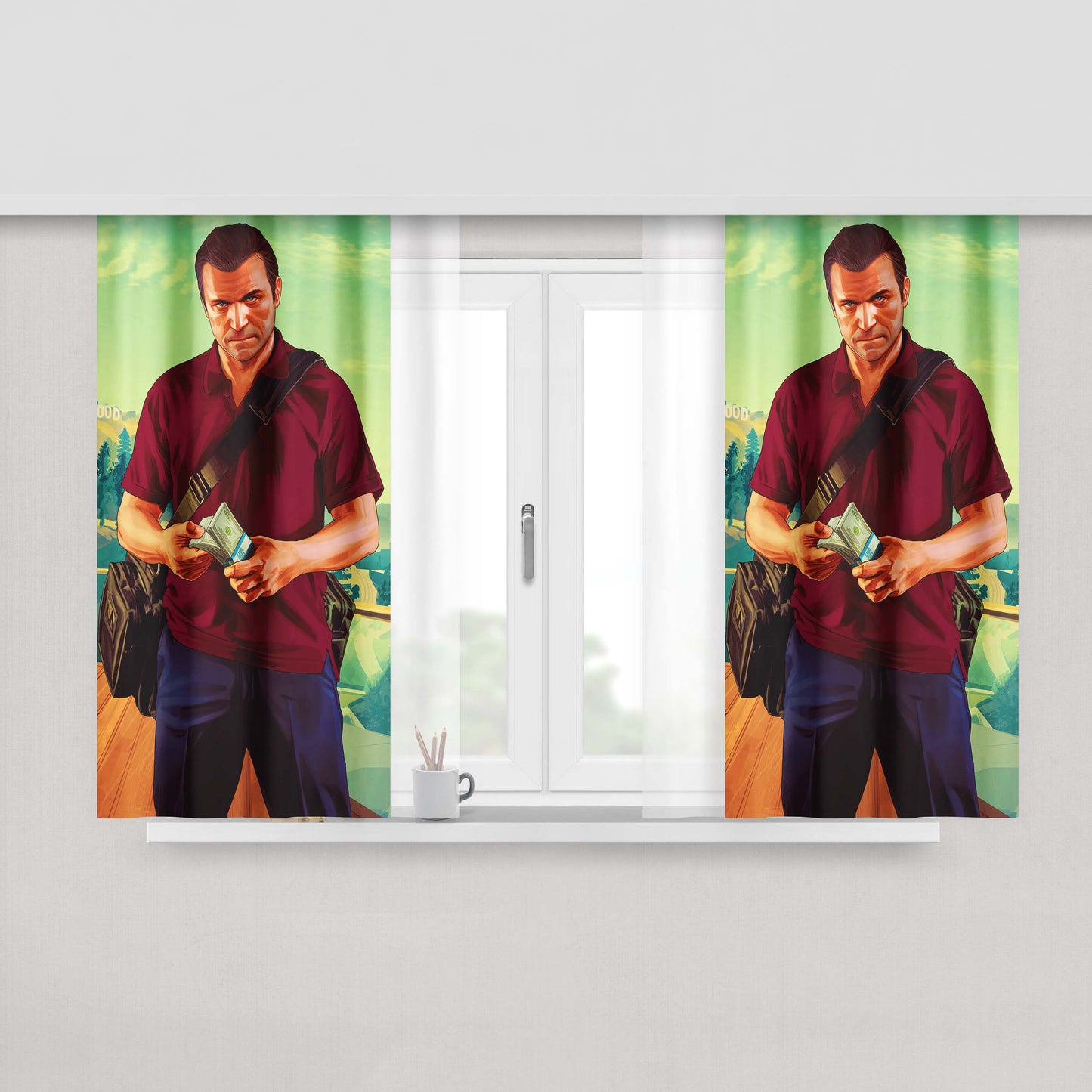 Gta V Michael Peach Skin Window Curtains